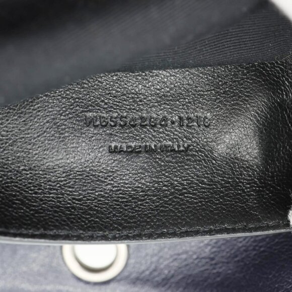 YVES SAINT LAURENT  Vintage Monogram Nolita Chevron Leather Shoulder Bag Navy Bl - Picture 15 of 15